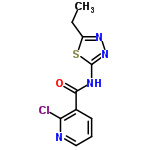 InChI=1/C10H9ClN4OS/c1-2-7-14-15-10(17-7)13-9(16)6-4-3-5-12-8(6)11/h3-5H,2H2,1H3,(H,13,15,16)