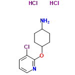 InChI=1/C11H15ClN2O.2ClH/c12-10-2-1-7-14-11(10)15-9-5-3-8(13)4-6-9;;/h1-2,7-9H,3-6,13H2;2*1H