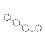 InChI=1/C21H28N4/c1-2-7-20(8-3-1)24-14-16-25(17-15-24)21-9-12-23(13-10-21)18-19-6-4-5-11-22-19/h1-8,11,21H,9-10,12-18H2