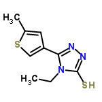 InChI=1/C9H11N3S2/c1-3-12-8(10-11-9(12)13)7-4-6(2)14-5-7/h4-5H,3H2,1-2H3,(H,11,13)