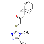 InChI=1/C16H24N4OS/c1-10-18-19-15(20(10)2)22-9-14(21)17-16-6-11-3-12(7-16)5-13(4-11)8-16/h11-13H,3-9H2,1-2H3,(H,17,21)