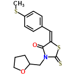 InChI=1/C16H17NO2S3/c1-21-13-6-4-11(5-7-13)9-14-15(18)17(16(20)22-14)10-12-3-2-8-19-12/h4-7,9,12H,2-3,8,10H2,1H3/b14-9+