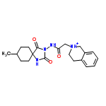 InChI=1/C20H26N4O3/c1-14-6-9-20(10-7-14)18(26)24(19(27)21-20)22-17(25)13-23-11-8-15-4-2-3-5-16(15)12-23/h2-5,14H,6-13H2,1H3,(H,21,27)(H,22,25)/p+1