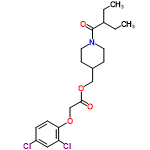 InChI=1/C20H27Cl2NO4/c1-3-15(4-2)20(25)23-9-7-14(8-10-23)12-27-19(24)13-26-18-6-5-16(21)11-17(18)22/h5-6,11,14-15H,3-4,7-10,12-13H2,1-2H3