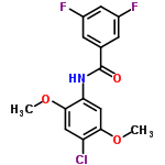 InChI=1/C15H12ClF2NO3/c1-21-13-7-12(14(22-2)6-11(13)16)19-15(20)8-3-9(17)5-10(18)4-8/h3-7H,1-2H3,(H,19,20)