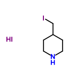 InChI=1/C6H12IN.HI/c7-5-6-1-3-8-4-2-6;/h6,8H,1-5H2;1H