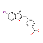 InChI=1/C16H9ClO4/c17-11-5-6-13-12(8-11)15(18)14(21-13)7-9-1-3-10(4-2-9)16(19)20/h1-8H,(H,19,20)