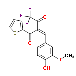 InChI=1/C16H11F3O4S/c1-23-12-8-9(4-5-11(12)20)7-10(15(22)16(17,18)19)14(21)13-3-2-6-24-13/h2-8,20H,1H3/b10-7+