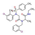 InChI=1/C28H31Cl2N3O4S/c1-5-31-28(35)21(4)32(17-22-9-6-7-10-25(22)30)27(34)18-33(26-12-8-11-24(29)20(26)3)38(36,37)23-15-13-19(2)14-16-23/h6-16,21H,5,17-18H2,1-4H3,(H,31,35)