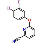 InChI=1/C12H6ClFN2O/c13-10-5-4-9(6-11(10)14)17-12-3-1-2-8(7-15)16-12/h1-6H