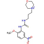 InChI=1/C15H22N4O4S/c1-22-14-4-3-12(19(20)21)11-13(14)17-15(24)16-5-2-6-18-7-9-23-10-8-18/h3-4,11H,2,5-10H2,1H3,(H2,16,17,24)/p+1