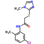 InChI=1/C12H13ClN4OS/c1-8-3-4-9(13)5-10(8)15-11(18)6-19-12-16-14-7-17(12)2/h3-5,7H,6H2,1-2H3,(H,15,18)