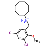 InChI=1/C16H23Cl2NO/c1-20-16-12(9-13(17)10-15(16)18)11-19-14-7-5-3-2-4-6-8-14/h9-10,14,19H,2-8,11H2,1H3/p+1