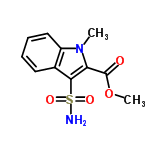 InChI=1/C11H12N2O4S/c1-13-8-6-4-3-5-7(8)10(18(12,15)16)9(13)11(14)17-2/h3-6H,1-2H3,(H2,12,15,16)