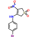 InChI=1/C10H9BrN2O4S/c11-7-1-3-8(4-2-7)12-9-5-18(16,17)6-10(9)13(14)15/h1-4,12H,5-6H2