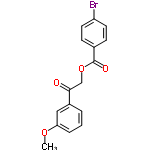 InChI=1/C16H13BrO4/c1-20-14-4-2-3-12(9-14)15(18)10-21-16(19)11-5-7-13(17)8-6-11/h2-9H,10H2,1H3