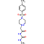 InChI=1/C15H22N4O4S/c1-12-3-5-13(6-4-12)24(22,23)19-9-7-18(8-10-19)11-14(20)17-15(21)16-2/h3-6H,7-11H2,1-2H3,(H2,16,17,20,21)/p+1