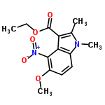 InChI=1/C14H16N2O5/c1-5-21-14(17)11-8(2)15(3)9-6-7-10(20-4)13(12(9)11)16(18)19/h6-7H,5H2,1-4H3