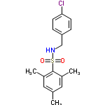 InChI=1/C16H18ClNO2S/c1-11-8-12(2)16(13(3)9-11)21(19,20)18-10-14-4-6-15(17)7-5-14/h4-9,18H,10H2,1-3H3