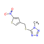 InChI=1/C7H7N5O2S2/c1-11-7(8-9-10-11)16-4-5-2-6(12(13)14)15-3-5/h2-3H,4H2,1H3