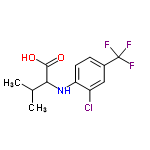 InChI=1/C12H13ClF3NO2/c1-6(2)10(11(18)19)17-9-4-3-7(5-8(9)13)12(14,15)16/h3-6,10,17H,1-2H3,(H,18,19)/i9+2