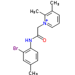 InChI=1/C16H17BrN2O/c1-11-6-7-15(14(17)9-11)18-16(20)10-19-8-4-5-12(2)13(19)3/h4-9H,10H2,1-3H3/p+1