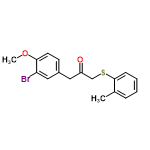 InChI=1/C17H17BrO2S/c1-12-5-3-4-6-17(12)21-11-14(19)9-13-7-8-16(20-2)15(18)10-13/h3-8,10H,9,11H2,1-2H3