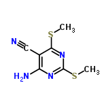 InChI=1/C7H8N4S2/c1-12-6-4(3-8)5(9)10-7(11-6)13-2/h1-2H3,(H2,9,10,11)