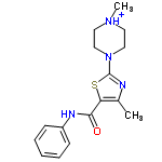 InChI=1/C16H20N4OS/c1-12-14(15(21)18-13-6-4-3-5-7-13)22-16(17-12)20-10-8-19(2)9-11-20/h3-7H,8-11H2,1-2H3,(H,18,21)/p+1