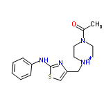 InChI=1/C16H20N4OS/c1-13(21)20-9-7-19(8-10-20)11-15-12-22-16(18-15)17-14-5-3-2-4-6-14/h2-6,12H,7-11H2,1H3,(H,17,18)/p+1