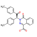 InChI=1/C25H20N2O4/c1-15-7-11-17(12-8-15)22(23(28)18-13-9-16(2)10-14-18)27-24(29)20-6-4-3-5-19(20)21(26-27)25(30)31/h3-14,22H,1-2H3,(H,30,31)/p-1/t22-/m0/s1