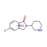 InChI=1/C13H15FN2O.ClH/c14-10-3-4-12-9(6-10)8-16(13(12)17)11-2-1-5-15-7-11;/h3-4,6,11,15H,1-2,5,7-8H2;1H