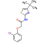 InChI=1/C15H17ClN2O2S/c1-15(2,3)12-9-21-14(17-12)18-13(19)8-20-11-7-5-4-6-10(11)16/h4-7,9H,8H2,1-3H3,(H,17,18,19)