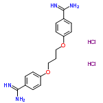 InChI=1/C17H20N4O2.2ClH/c18-16(19)12-2-6-14(7-3-12)22-10-1-11-23-15-8-4-13(5-9-15)17(20)21;;/h2-9H,1,10-11H2,(H3,18,19)(H3,20,21);2*1H