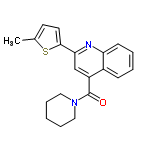 InChI=1/C20H20N2OS/c1-14-9-10-19(24-14)18-13-16(15-7-3-4-8-17(15)21-18)20(23)22-11-5-2-6-12-22/h3-4,7-10,13H,2,5-6,11-12H2,1H3