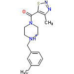 InChI=1/C16H20N4OS/c1-12-4-3-5-14(10-12)11-19-6-8-20(9-7-19)16(21)15-13(2)17-18-22-15/h3-5,10H,6-9,11H2,1-2H3/p+1