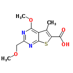 InChI=1/C11H12N2O4S/c1-5-7-9(17-3)12-6(4-16-2)13-10(7)18-8(5)11(14)15/h4H2,1-3H3,(H,14,15)