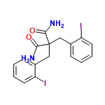InChI=1/C17H16I2N2O2/c18-13-7-3-1-5-11(13)9-17(15(20)22,16(21)23)10-12-6-2-4-8-14(12)19/h1-8H,9-10H2,(H2,20,22)(H2,21,23)