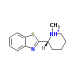 InChI=1/C13H16N2S/c1-15-9-5-4-7-11(15)13-14-10-6-2-3-8-12(10)16-13/h2-3,6,8,11H,4-5,7,9H2,1H3/p+1/t11-/m1/s1