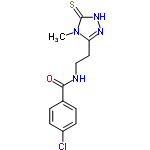 InChI=1/C12H13ClN4OS/c1-17-10(15-16-12(17)19)6-7-14-11(18)8-2-4-9(13)5-3-8/h2-5H,6-7H2,1H3,(H,14,18)(H,16,19)