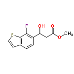 InChI=1/C12H11FO3S/c1-16-10(15)6-9(14)8-3-2-7-4-5-17-12(7)11(8)13/h2-5,9,14H,6H2,1H3