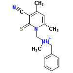 InChI=1/C17H19N3S/c1-13-9-14(2)20(17(21)16(13)10-18)12-19(3)11-15-7-5-4-6-8-15/h4-9H,11-12H2,1-3H3/p+1