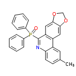 InChI=1/C27H20NO3P/c1-18-12-13-24-22(14-18)21-15-25-26(31-17-30-25)16-23(21)27(28-24)32(29,19-8-4-2-5-9-19)20-10-6-3-7-11-20/h2-16H,17H2,1H3