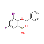 InChI=1/C13H11BBrFO3/c15-12-7-10(16)6-11(14(17)18)13(12)19-8-9-4-2-1-3-5-9/h1-7,17-18H,8H2