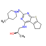 InChI=1/C19H28N4OS/c1-12-6-8-23(9-7-12)11-16-21-18(20-10-13(2)24)17-14-4-3-5-15(14)25-19(17)22-16/h12-13,24H,3-11H2,1-2H3,(H,20,21,22)/p+1/t13-/m1/s1