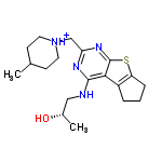 InChI=1/C19H28N4OS/c1-12-6-8-23(9-7-12)11-16-21-18(20-10-13(2)24)17-14-4-3-5-15(14)25-19(17)22-16/h12-13,24H,3-11H2,1-2H3,(H,20,21,22)/p+1/t13-/m0/s1