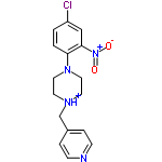 InChI=1/C16H17ClN4O2/c17-14-1-2-15(16(11-14)21(22)23)20-9-7-19(8-10-20)12-13-3-5-18-6-4-13/h1-6,11H,7-10,12H2/p+1