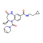 InChI=1/C22H28N4O3/c1-13-8-20(27)24-18-10-15(21(28)23-7-6-14-2-3-14)4-5-19(18)26(13)22(29)25-11-16-9-17(16)12-25/h4-5,10,13-14,16-17H,2-3,6-9,11-12H2,1H3,(H,23,28)(H,24,27)/t13-,16?,17?/m0/s1