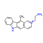 InChI=1/C18H17N3/c1-12-15-11-21(9-7-19)8-6-13(15)10-17-18(12)14-4-2-3-5-16(14)20-17/h2-6,8,10-11H,7,9,19H2,1H3/p+1