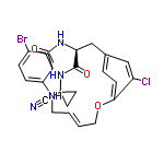 InChI=1/C24H22BrClN4O3/c25-16-4-5-19-17(13-16)22(31)29-20(23(32)30-24(14-27)7-8-24)12-15-3-6-21(18(26)11-15)33-10-2-1-9-28-19/h1-6,11,13,20,28H,7-10,12H2,(H,29,31)(H,30,32)/b2-1+/t20-/m0/s1